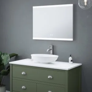 Enzo - 600x800mm Tunable 3CCT Illuminated LED Mirror with Touch control, Demister & Bluetooth Speaker