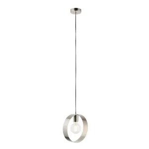 Eclipto - 240V Round Brushed Nickel Ring Pendant Light Fitting