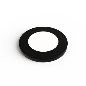Iris Black - Slim Round Diffused Under Cabinet Light with Magnetic Bezel