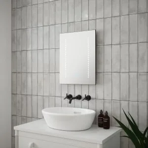 Callisto - 390x500mm Tunable 3CCT LED Illuminated Mirror with Touch control. Demister & Shaver Socket