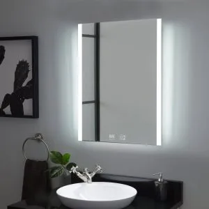 Eros - 600x800mm Tunable 3CCT Illuminated LED Mirror with Touch control, Demister & Bluetooth Speaker