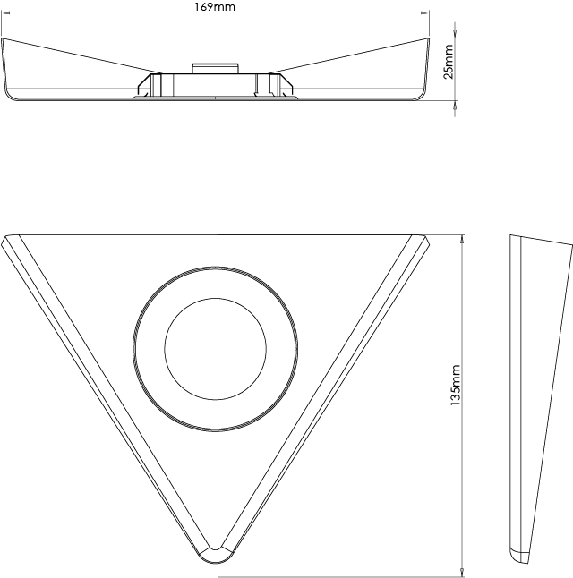 Venta - Designer Triangle Diffused Under Cabinet LED Light Fitting - Image 2