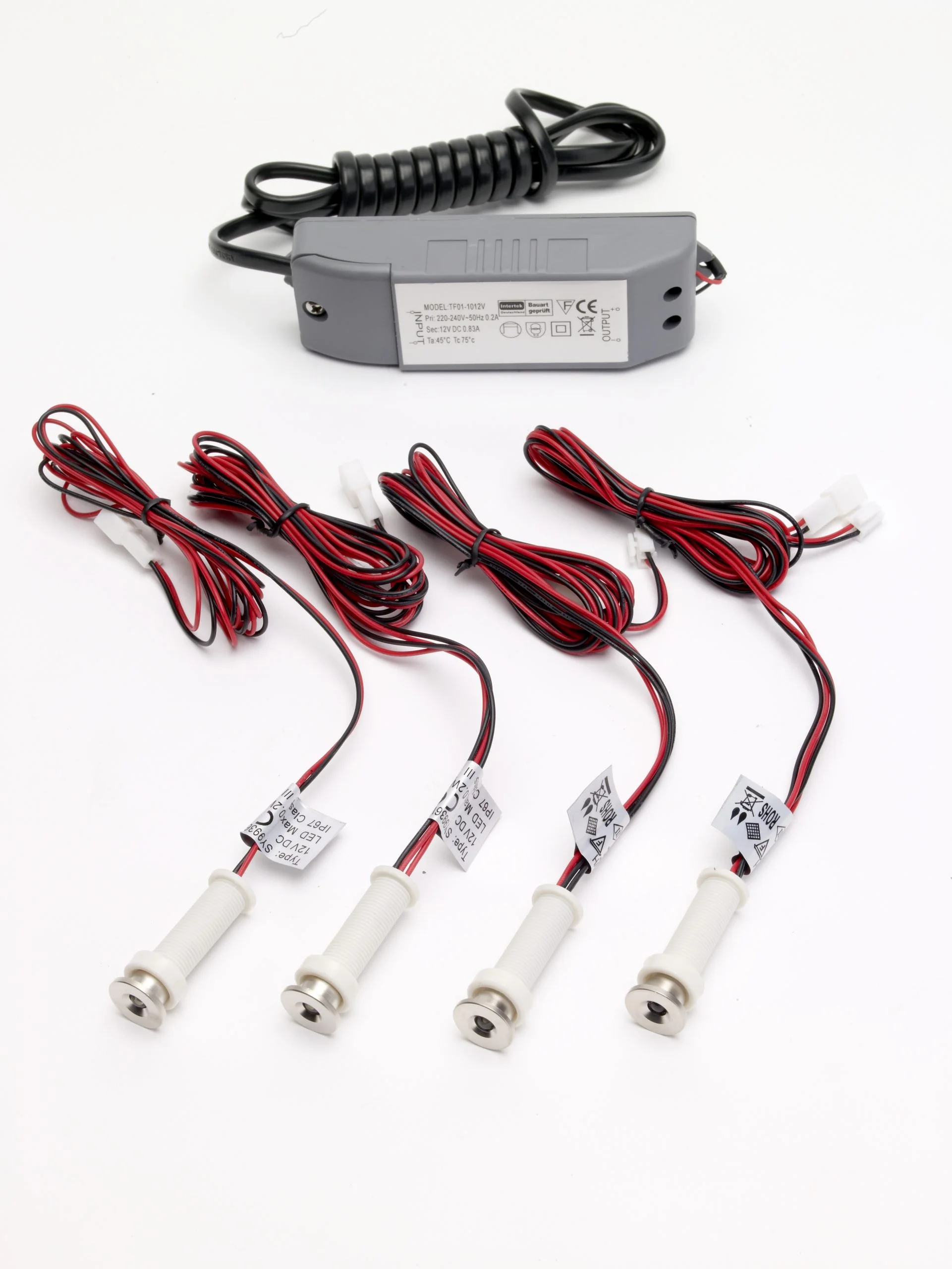 Udine - 4 x 15mm Round LED Light Plinth Kit including Driver - Image 2