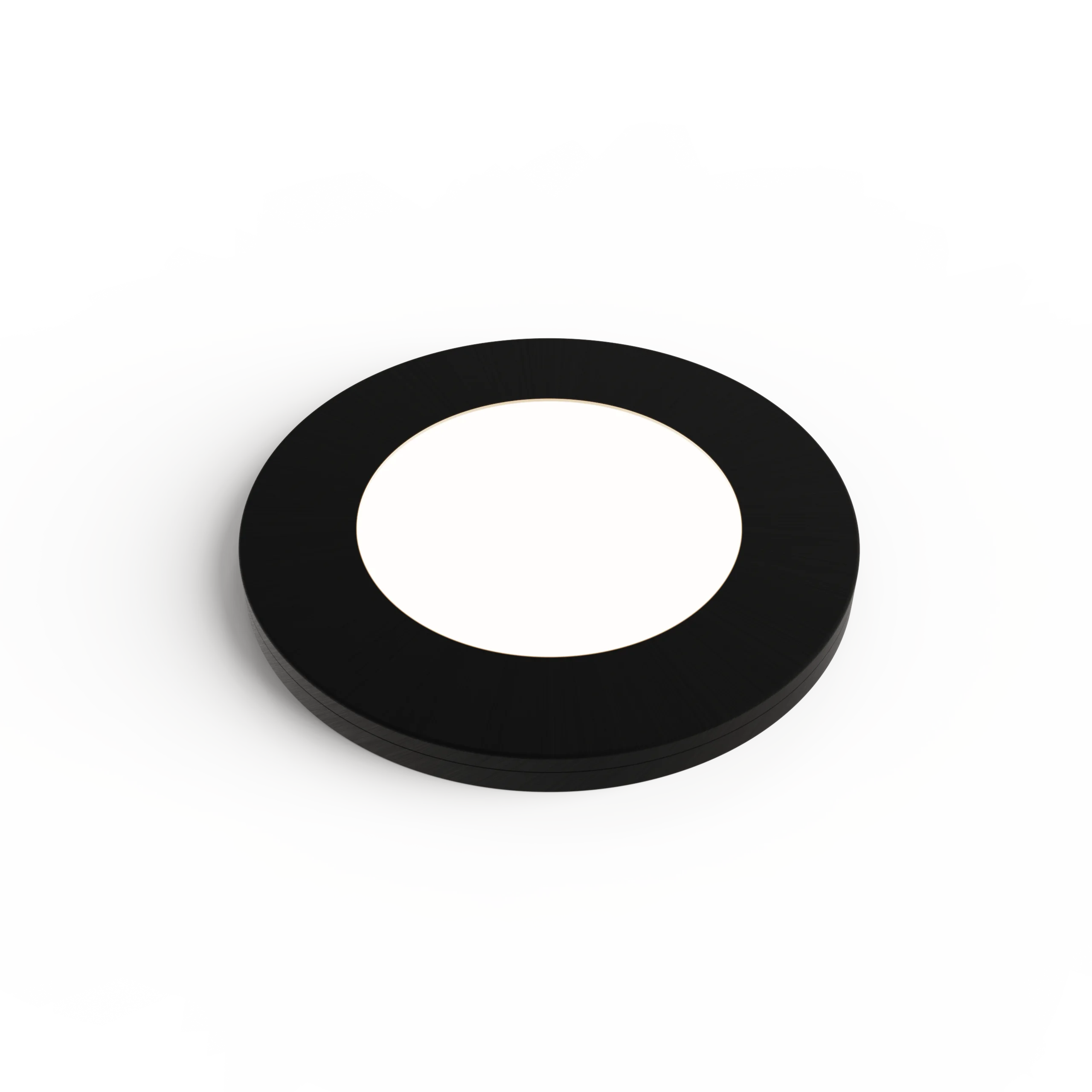 Iris Black - Slim Round Diffused Under Cabinet Light with Magnetic Bezel
