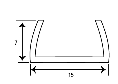 1m Surface Mounted Aluminium Extrusion for Flexible LED Strip Lighting - Image 2