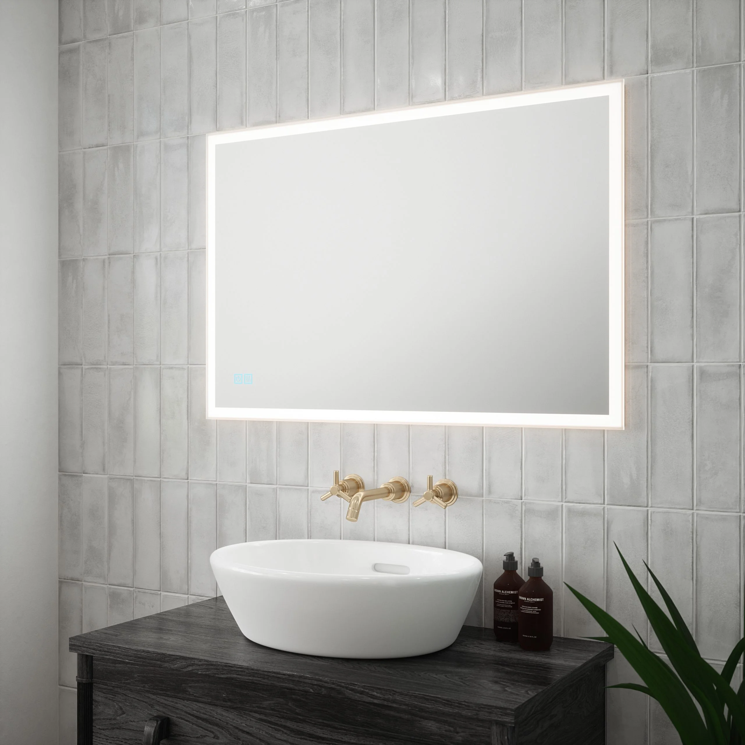 Orion 2 - 600x900mm Tunable 3CCT Illuminated Border LED Mirror with Touch control & Demister