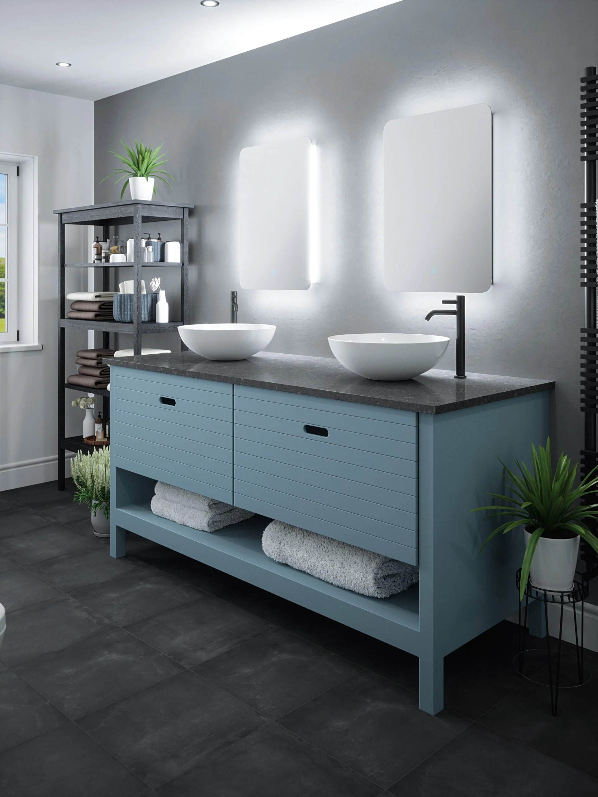 Juno - 500x700mm Tunable 3CCT Back Lit LED Mirror with Touch control, Demister & Shaver Socket