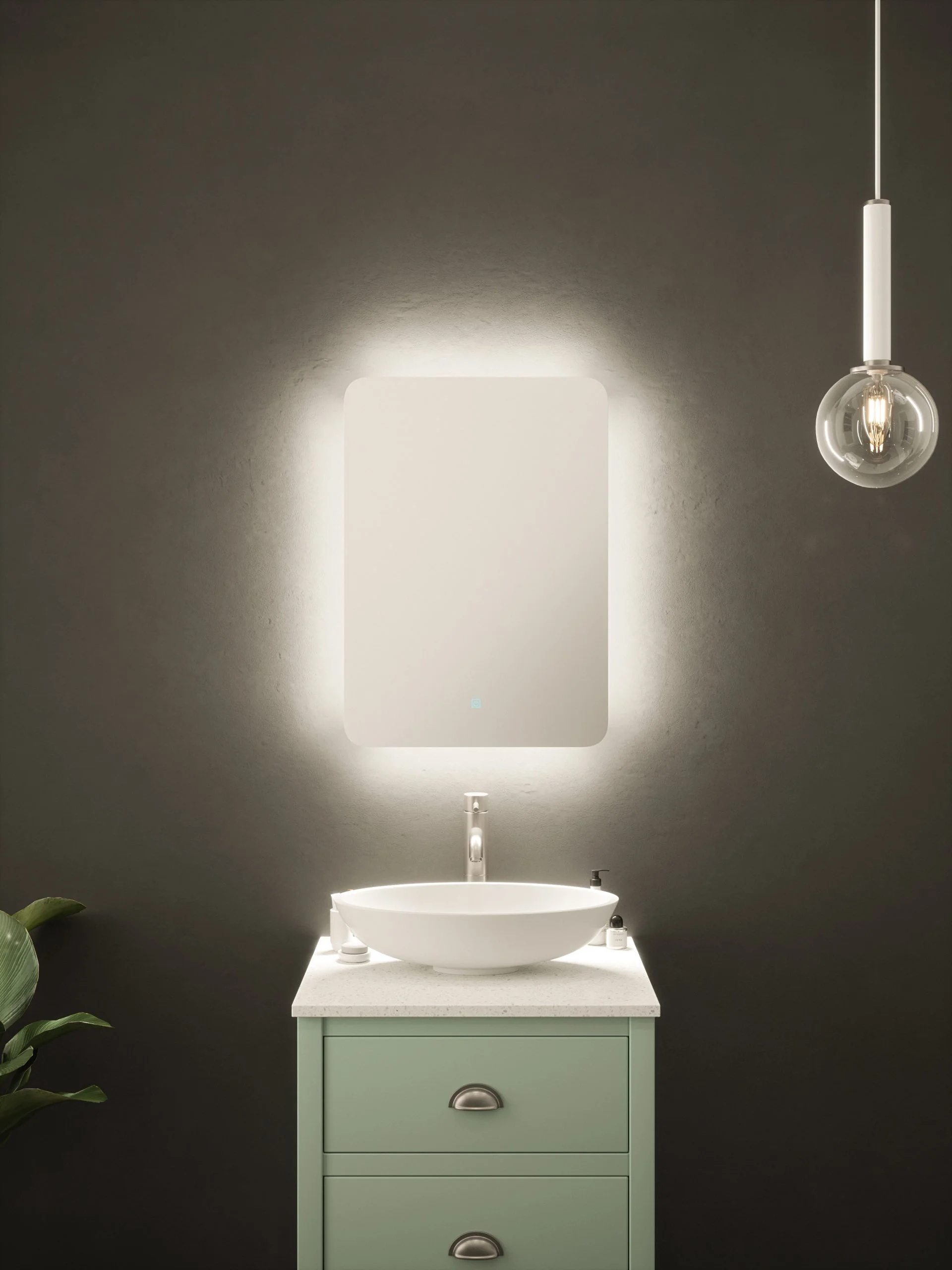 Juno - 500x700mm Tunable 3CCT Back Lit LED Mirror with Touch control, Demister & Shaver Socket - Image 3