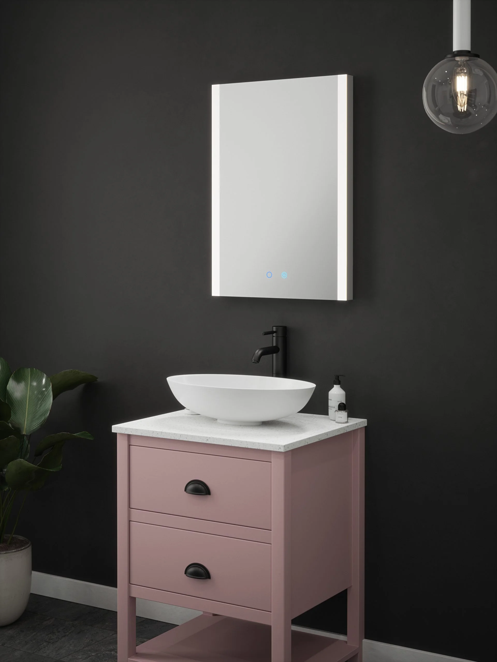 Aura - 500x700mm Tunable 3CCT Illuminated LED Mirror with Touch control & Demister
