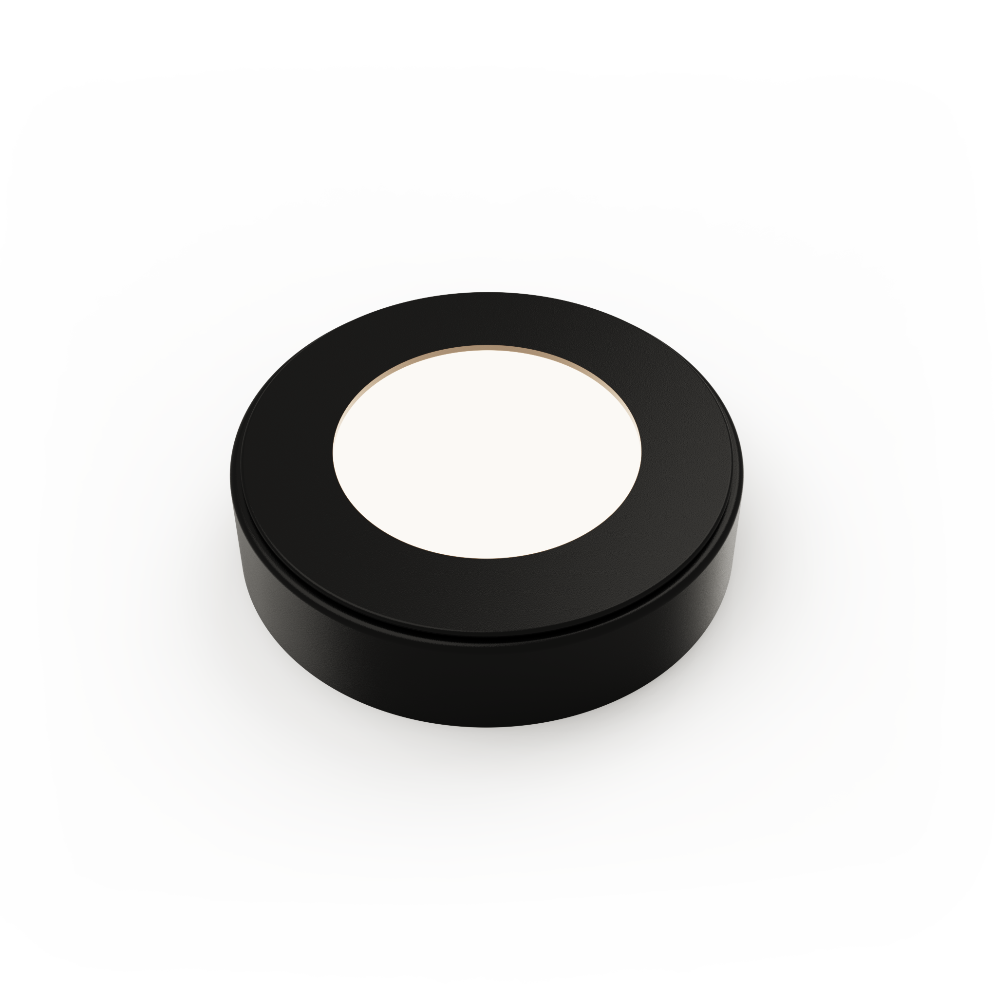 Venta Black - Round Diffused Under Cabinet Surface Mounted LED Light Fitting
