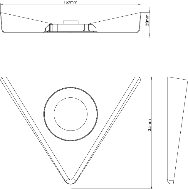 Venta - Designer Triangle Diffused Under Cabinet LED Light Fitting - Image 2