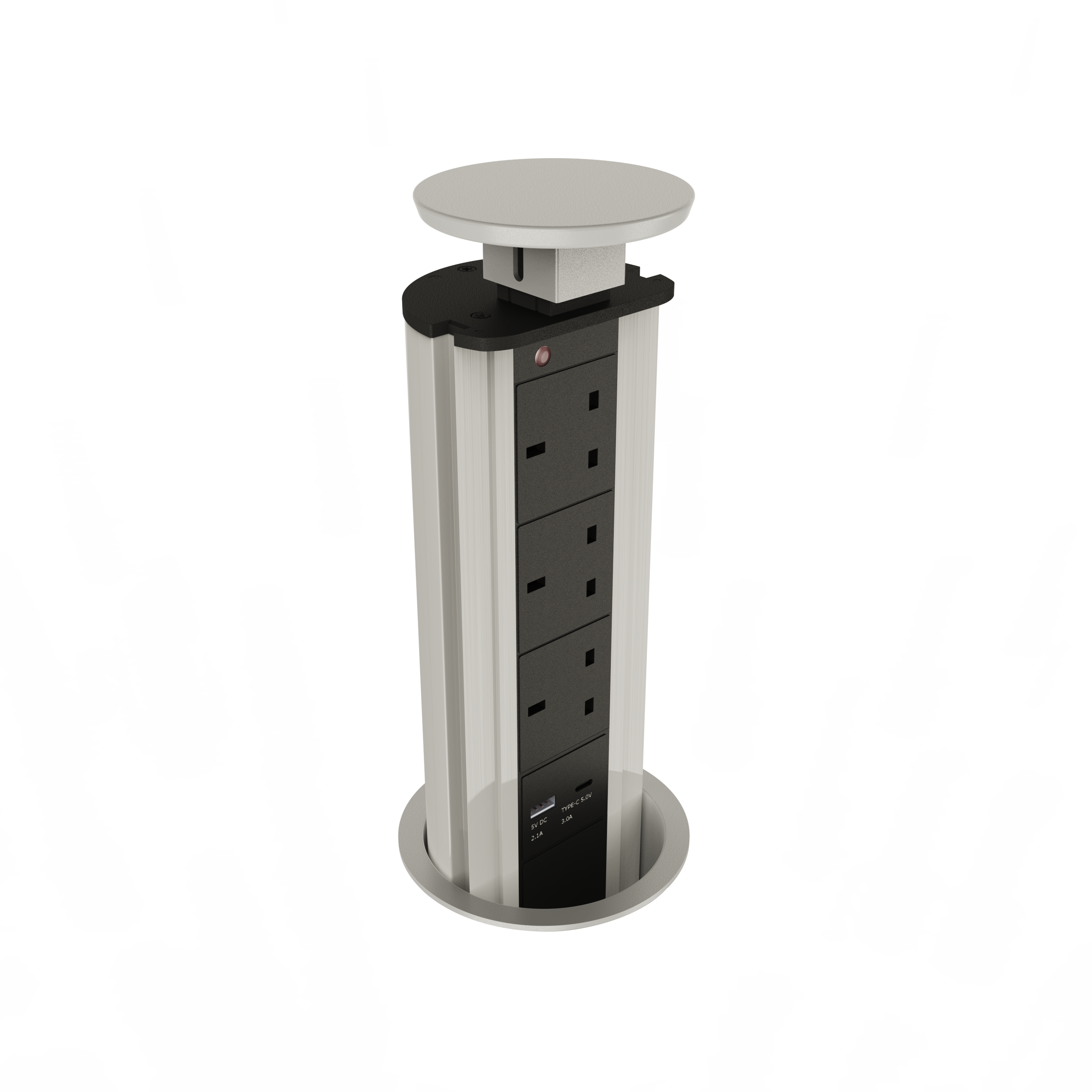 Pop-up Socket Tower with 3 x 3 Gang and 2 x USB Sockets