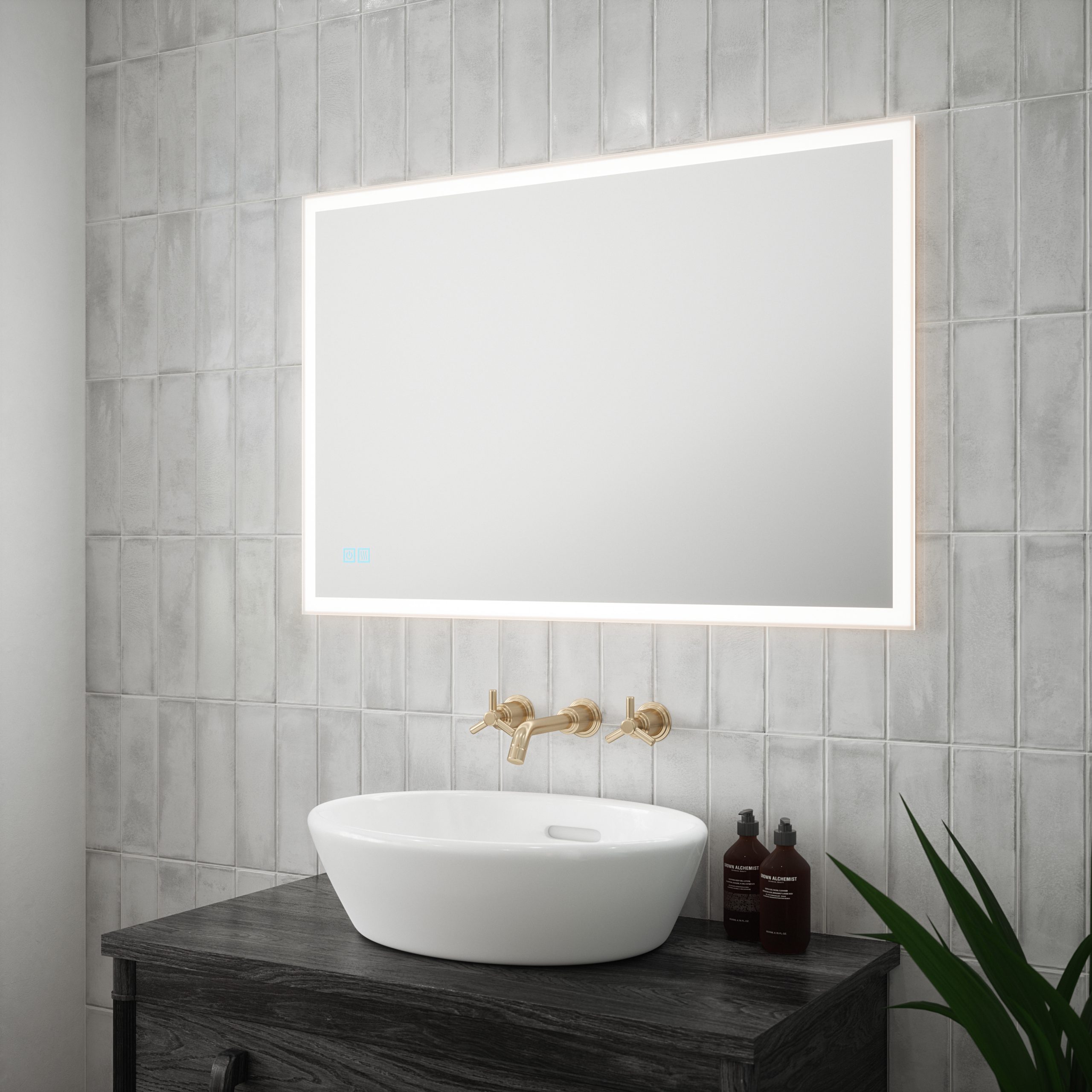 Orion 2 - 600x900mm Tunable 3CCT Illuminated Border LED Mirror with Touch control & Demister