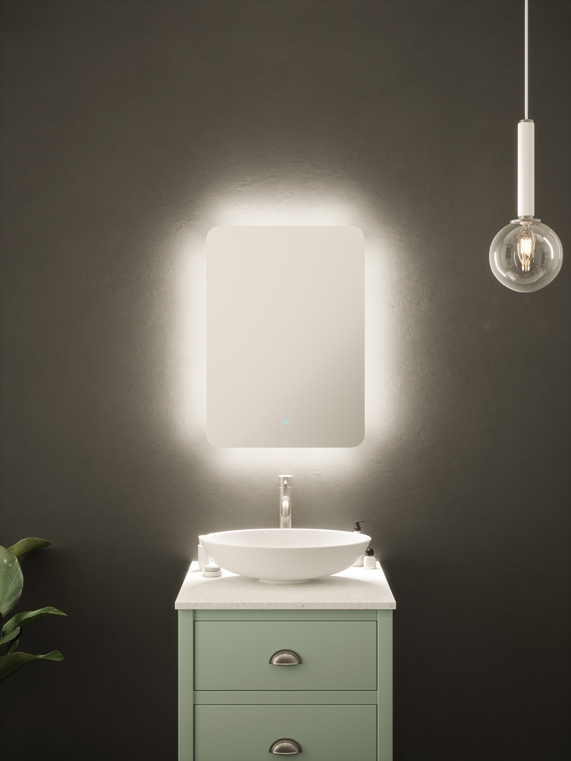 Juno - 500x700mm Tunable 3CCT Back Lit LED Mirror with Touch control, Demister & Shaver Socket - Image 3