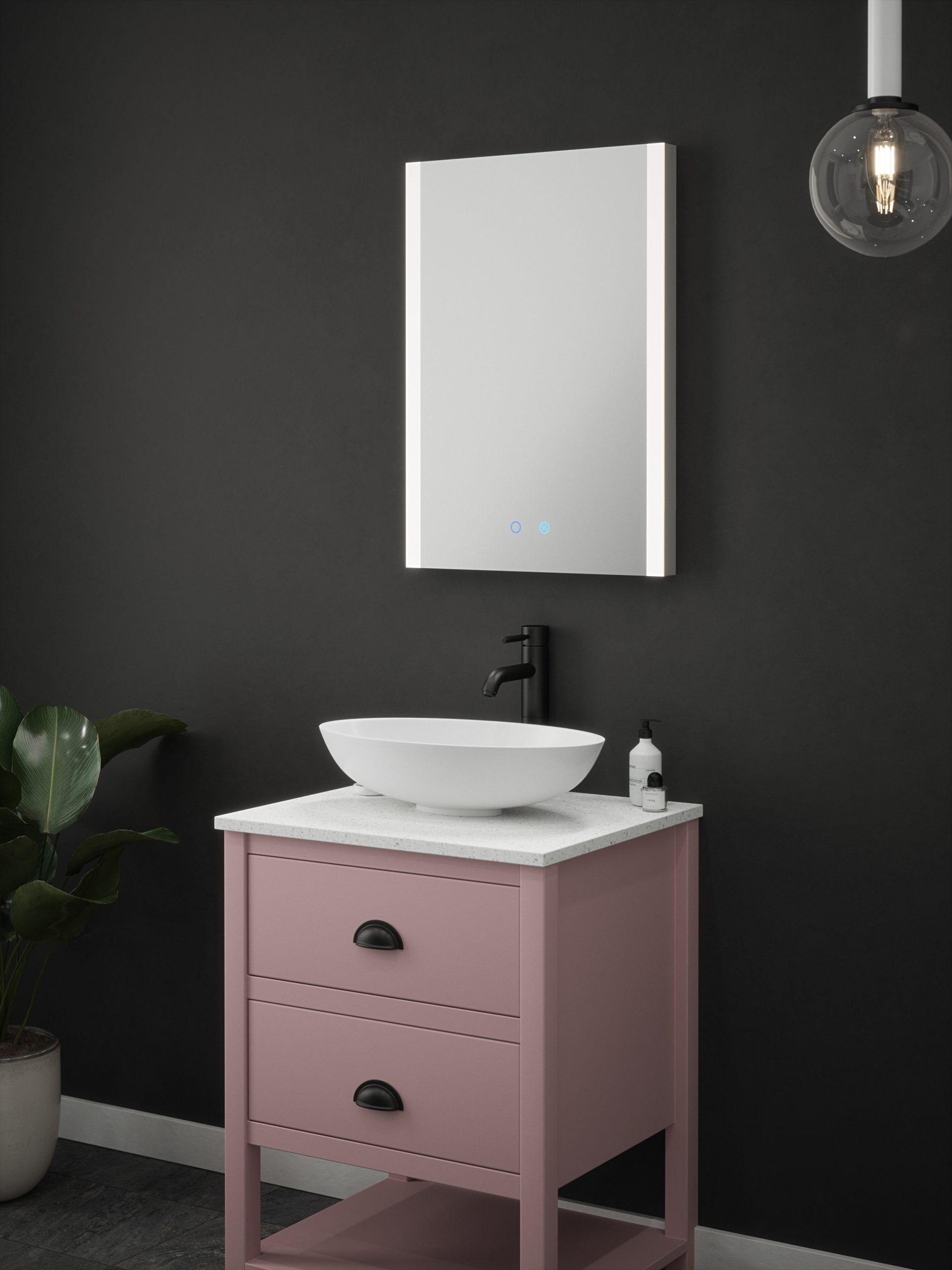 Aura - 500x700mm Tunable 3CCT Illuminated LED Mirror with Touch control & Demister